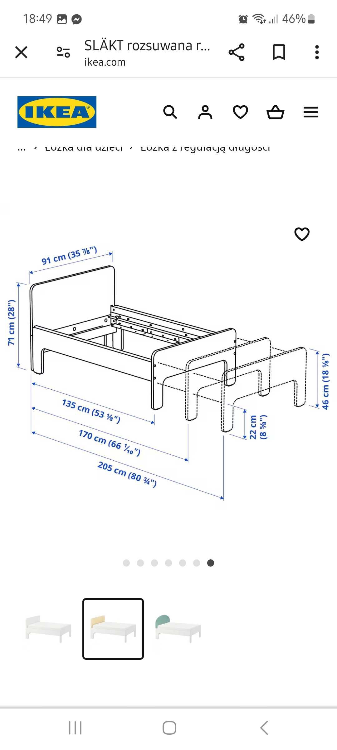 Łóżko dziecięce  dla dziewczynki Ikea. Rozsuwane , materac