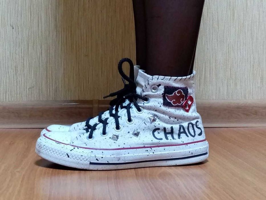 Кастомні кеди Converse, ручний розпис у стилі панк, гранж. Унісекс