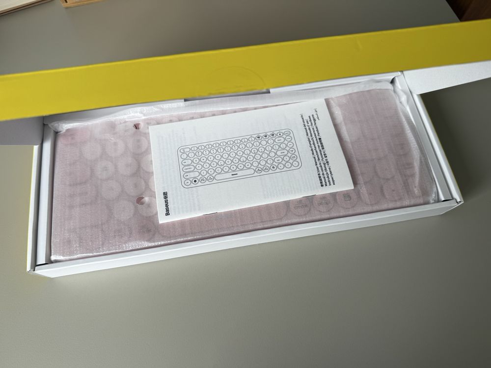 Klawiatura bezprzewodowa bluetooth/usb Baseus K01A różowa
