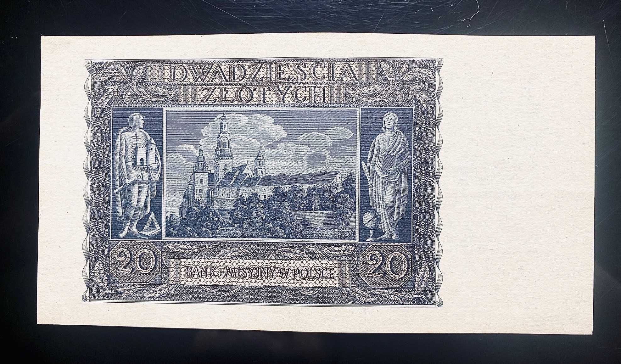 Banknot 20 złotych 1940 seria G