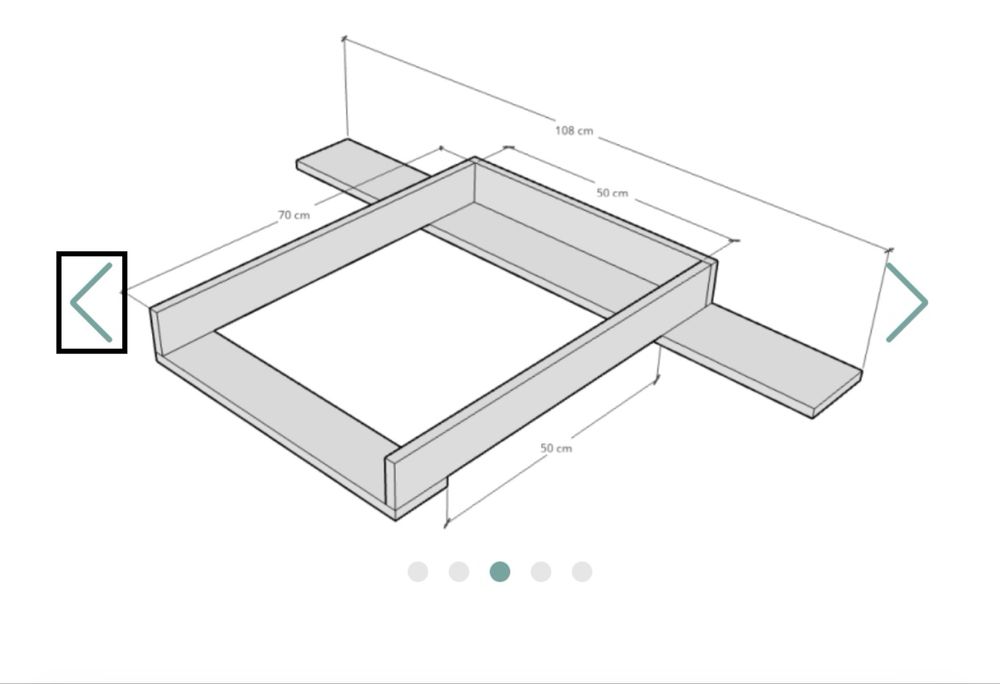 Nakladka przewijak na komode Hemnes ikea z blenda