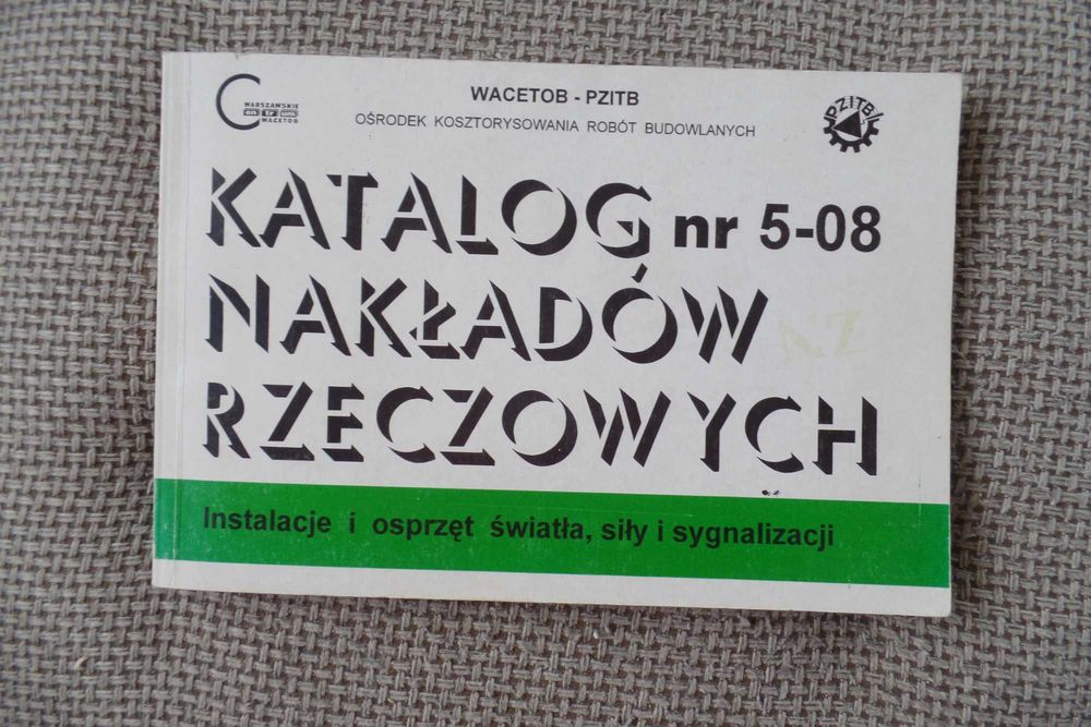 Katalog nakładów rzeczowych - elektryka
