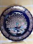 Kobaltowy, ogromny talerz chińska porcelana