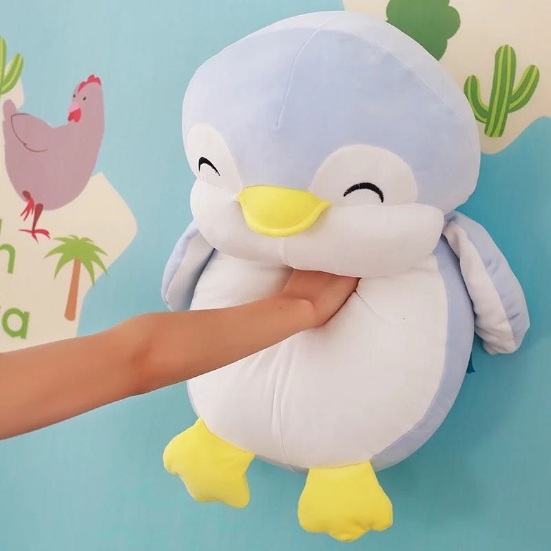 Пінгвін мʼяка іграшка 40 см, плюшевий пінгвін, синій пінгвін
