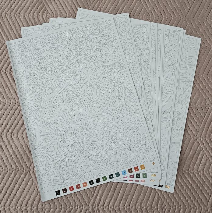 Coloriages mystères Disney kolorowanka po numerach 20szt