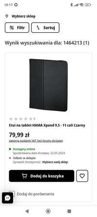 Etui na tablet lub czytnik Hama 9.5 - 11 cała