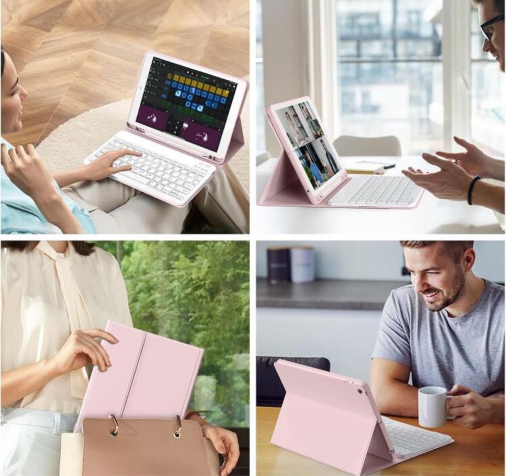 Capa para Tablet de 10 a 11 polegadas, com teclado (Nova)