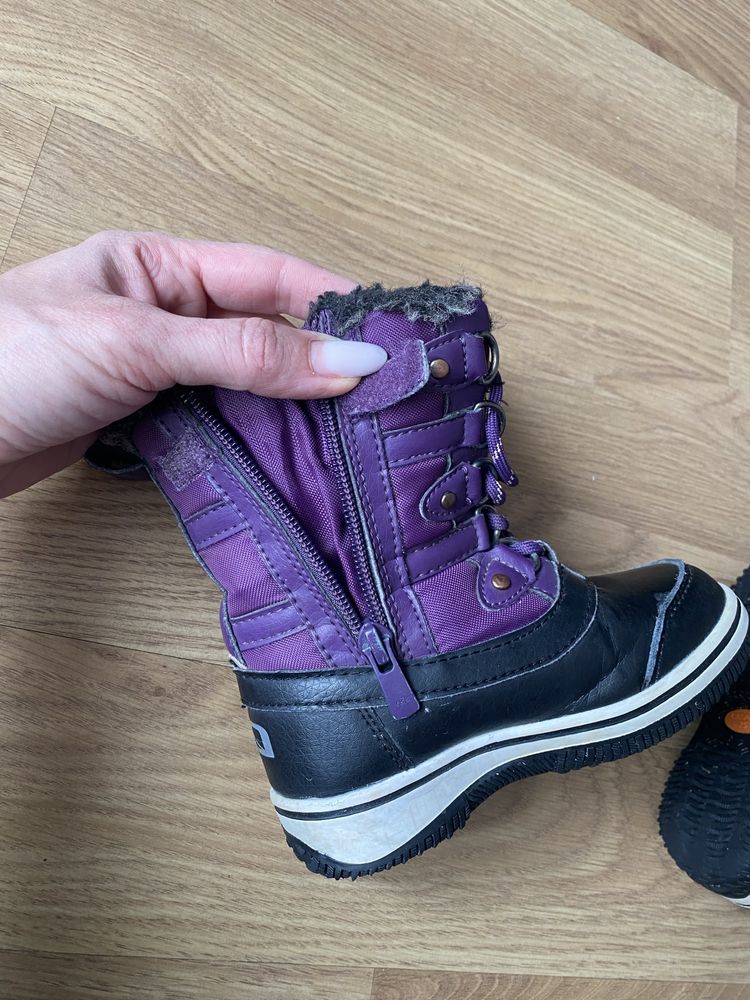 Buty zimowe, śniegowce wodoodporne dla dziewczynki, rozmiar 25