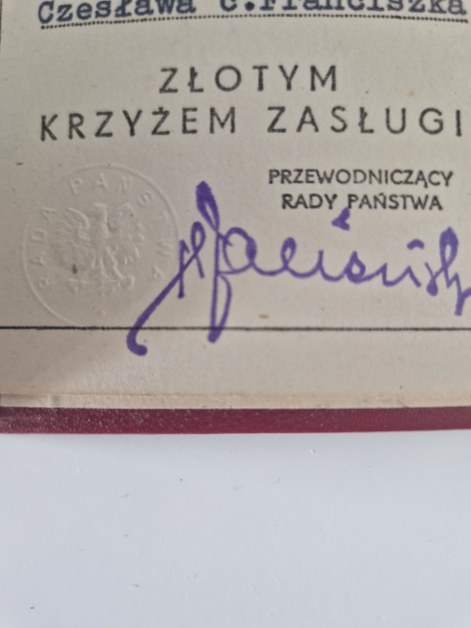 Medale z PRL, Złoty srebrny i brązowy