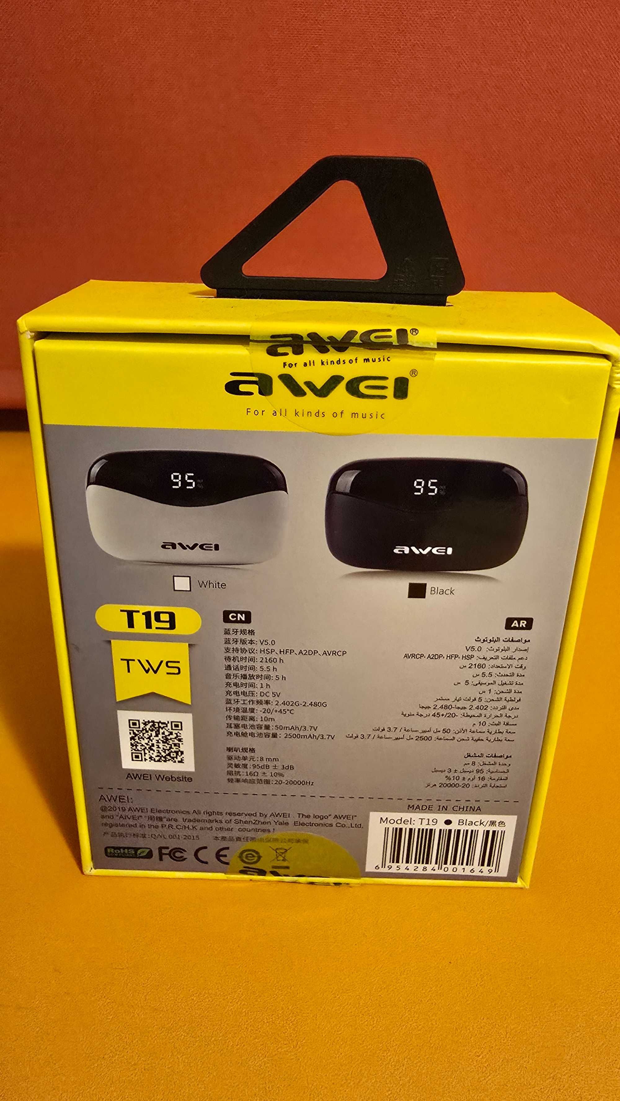 Awei T19 (auriculares/fones/earbuds TWS bluetooth)