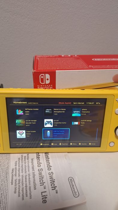 Nintendo switch lite desbloqueada