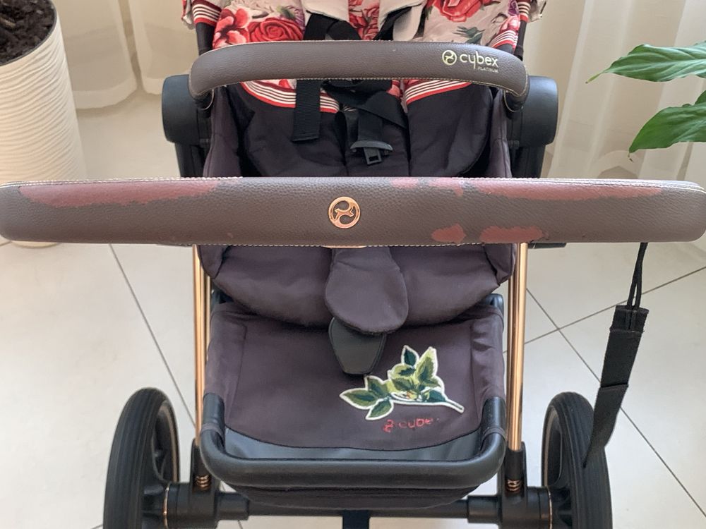 Прогулянкова коляска Cybex Priam Blossom Light на шасі Rosegold