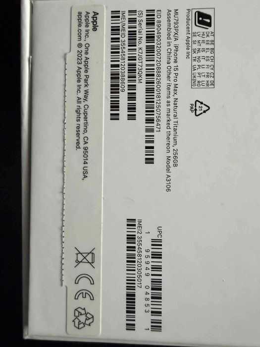 IPhone 15 Pro MAX 256gb