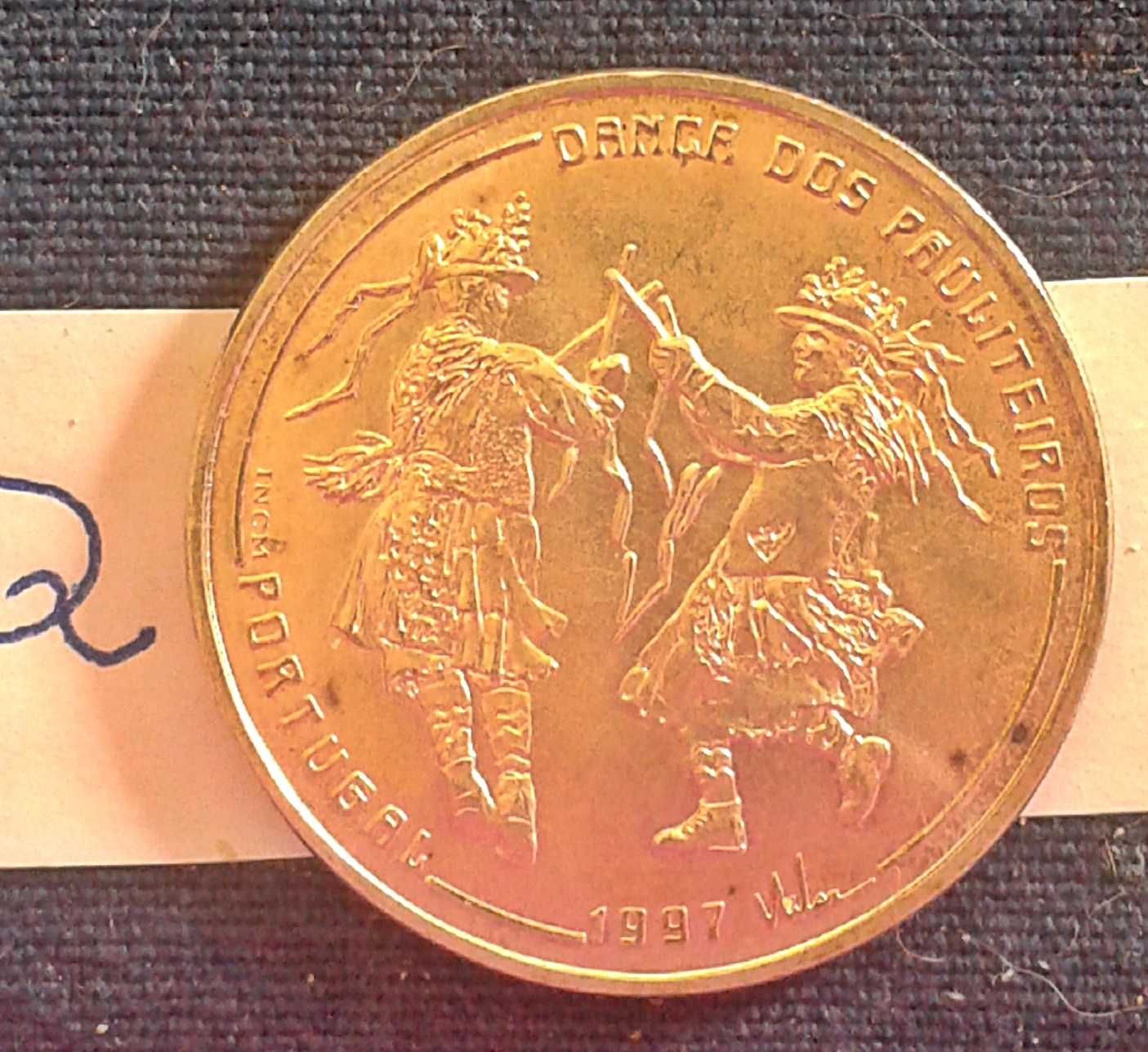 1000$ Moeda Prata DANÇA DOS PAULITEIROS.1997 Silver coin Portugal