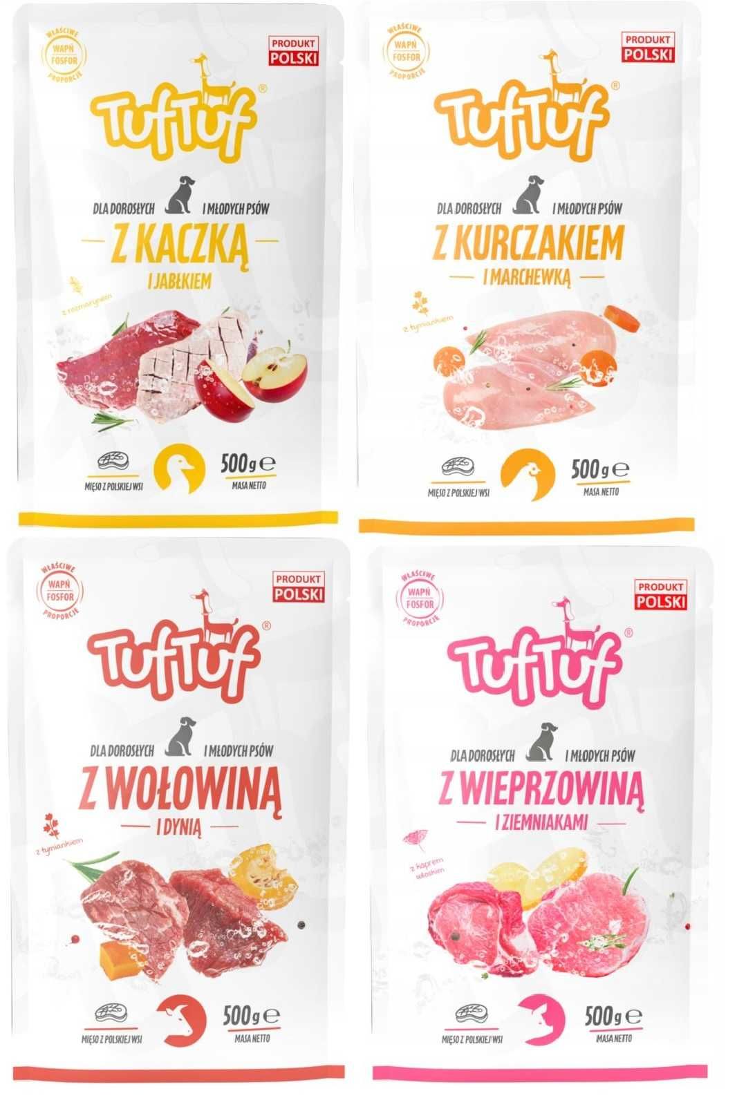 Karma dla psa saszetki 36 szt TUF TUF 500 g MIX smaków