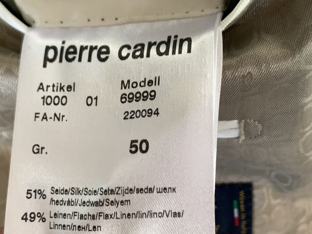 50% Nowa marynarka Pierre Cardin rozm 50 jedwab/len