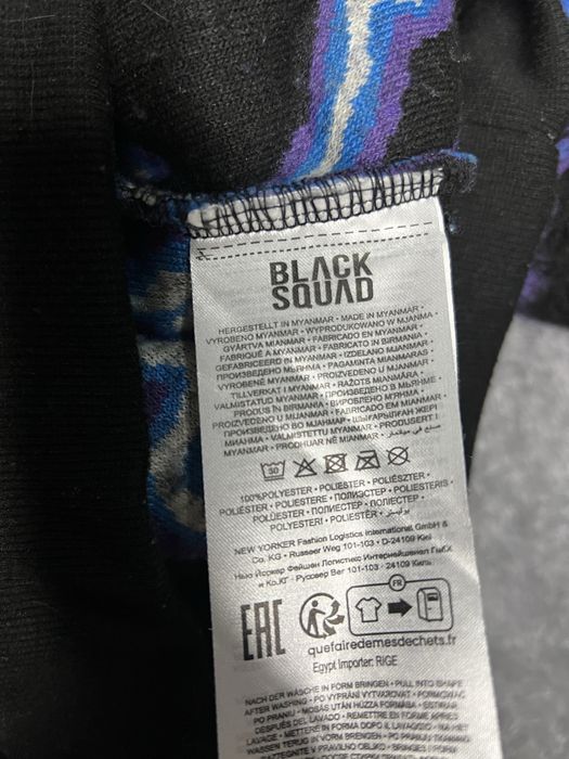 Оверсайз худі black squad (m) "блискавки"