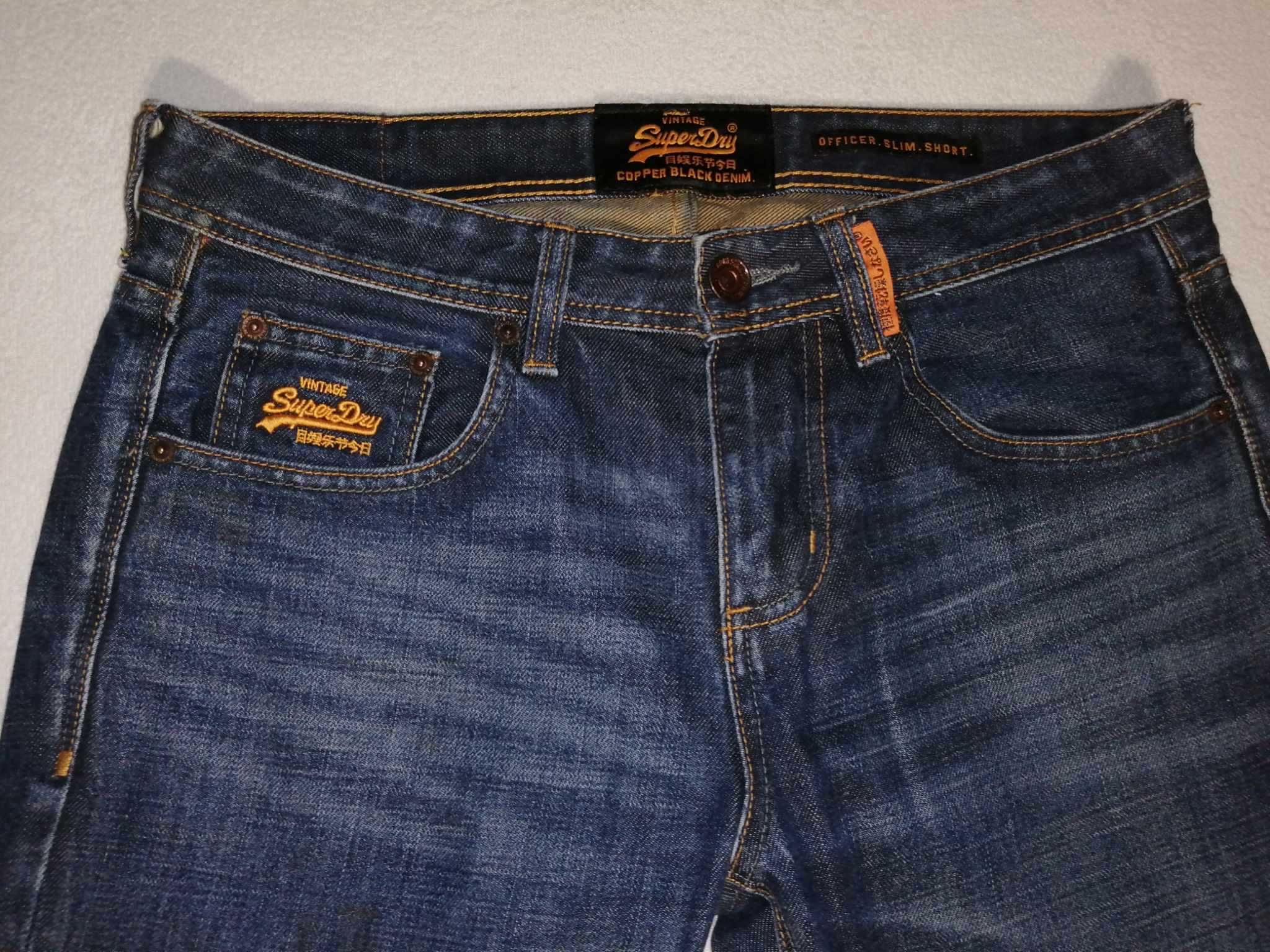 SUPERDRY Vintage Jeans Spodenki Męskie W 31 Oryginalne Jak nowe