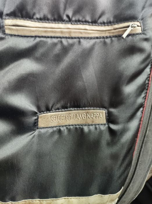Trapper parka męska ze skóry naturalnej kurtka skórzana z dopinką