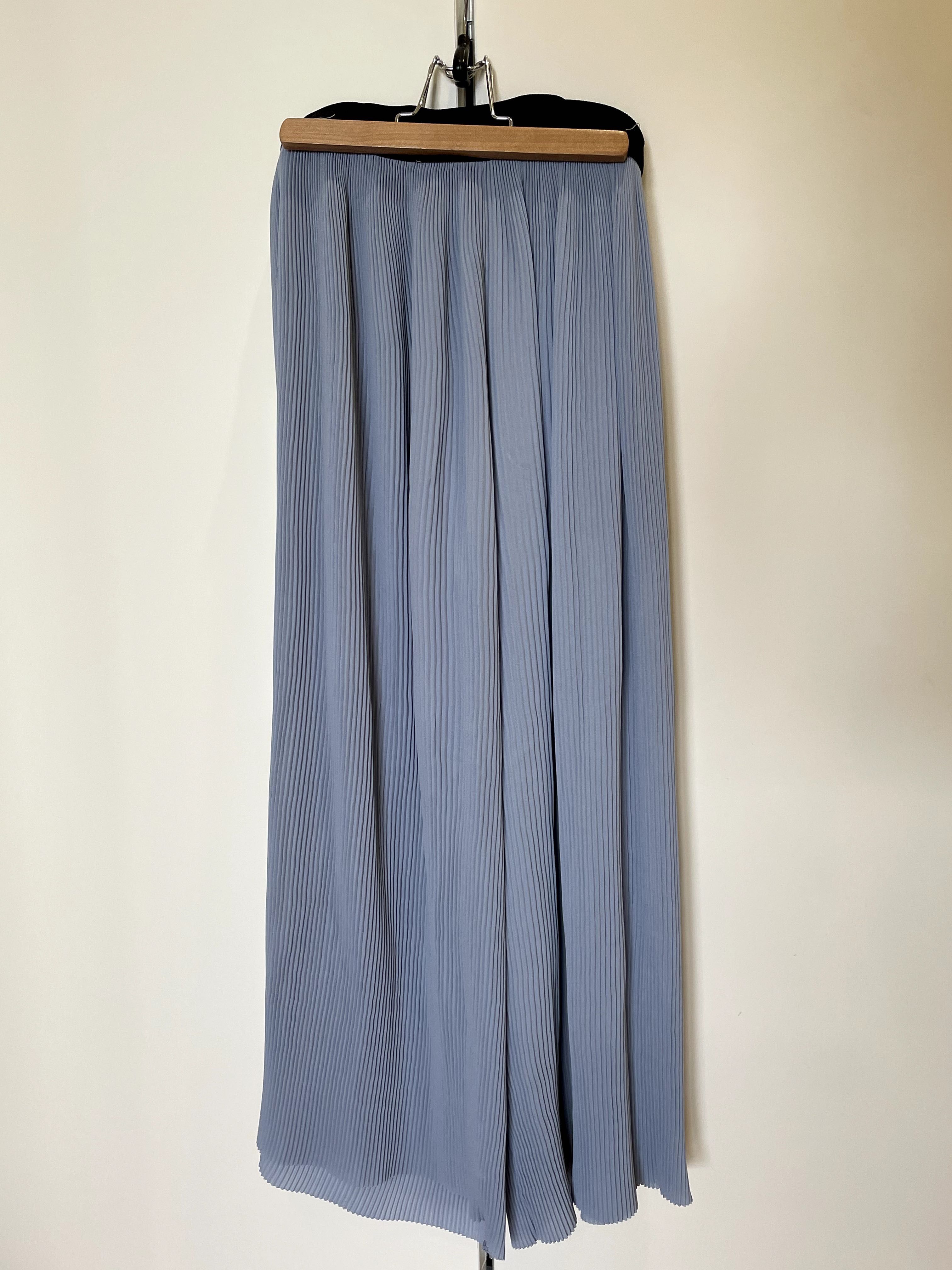 Calça Plissada Azul Turquesa