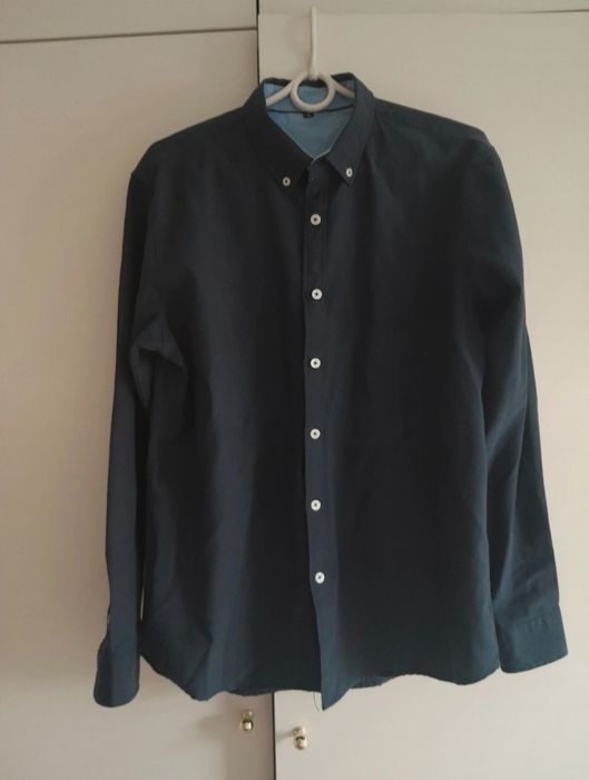 Nowa granatowa bawełniana koszula na next jesień M