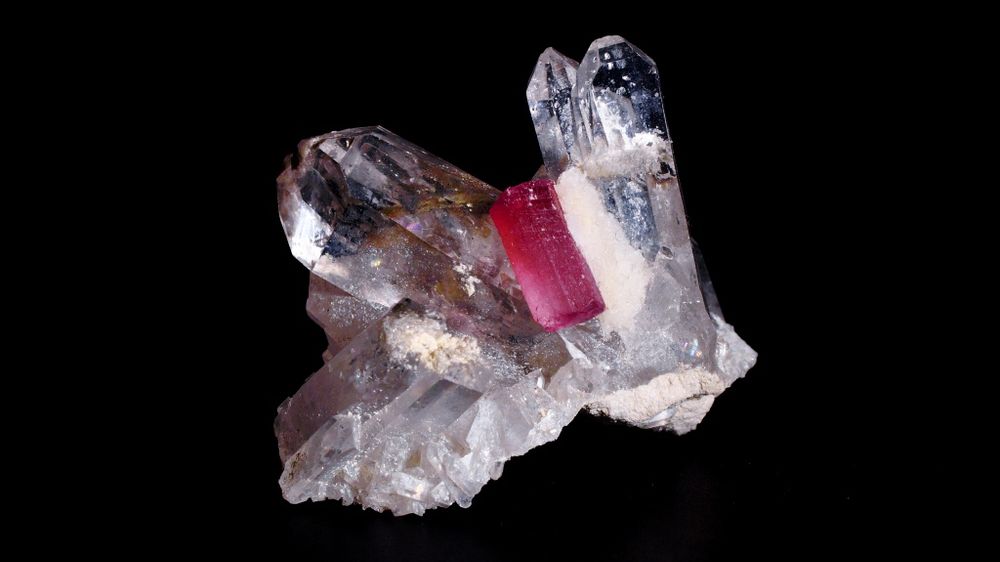 Turmalin Różowy Rubelit na Kwarcu | 17 gr | Minerał Kryształ Kamień