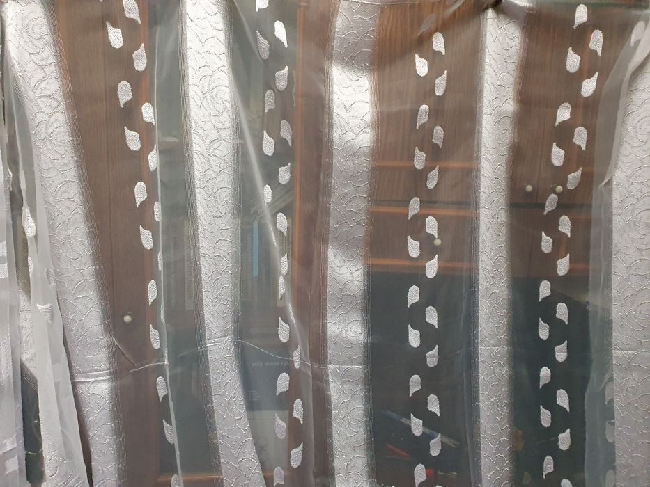 Тюль шифонова із вишивкою