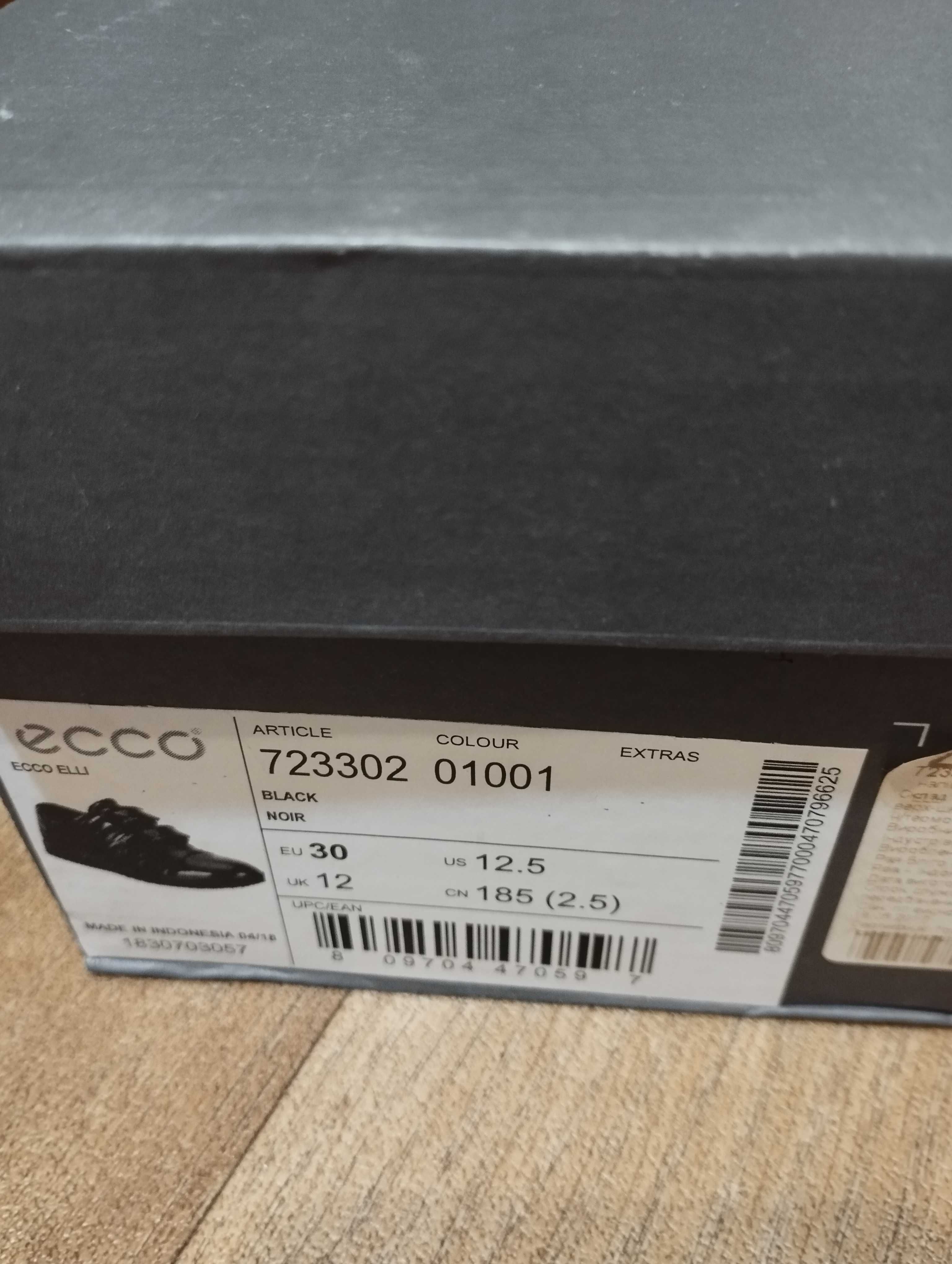 Туфлі кросівки ботинки Ecco 30 p 19, 5 см шкіряні