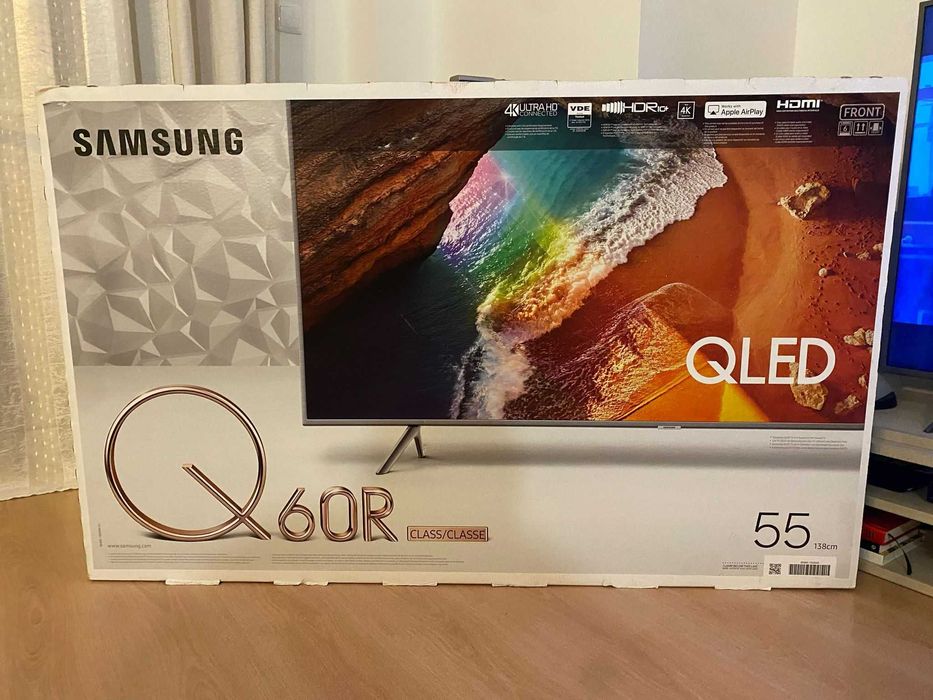 TV Samsung QLED 55" Q60R 2019/ caixa original + comando