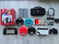 Nintendo Switch OLED - bardzo bogaty zestaw - SUPER STAN!