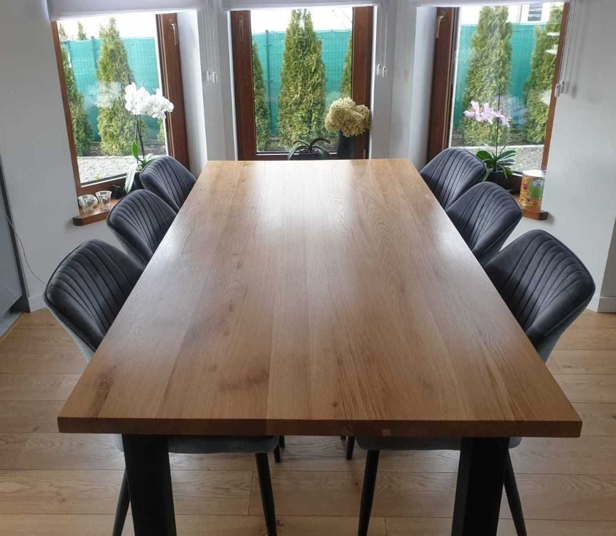 Stół dębowy Loft nowoczesny lite drewno pająk
