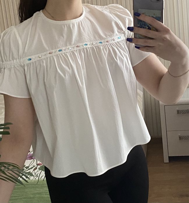 Белый топ/блуза