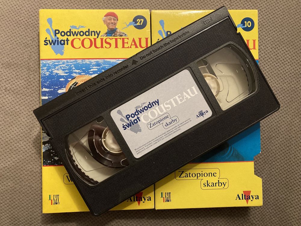 Podwodny Świat Cousteau VHS Kasety video Unikat