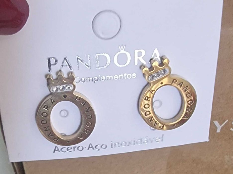Brincos Pandora dourado