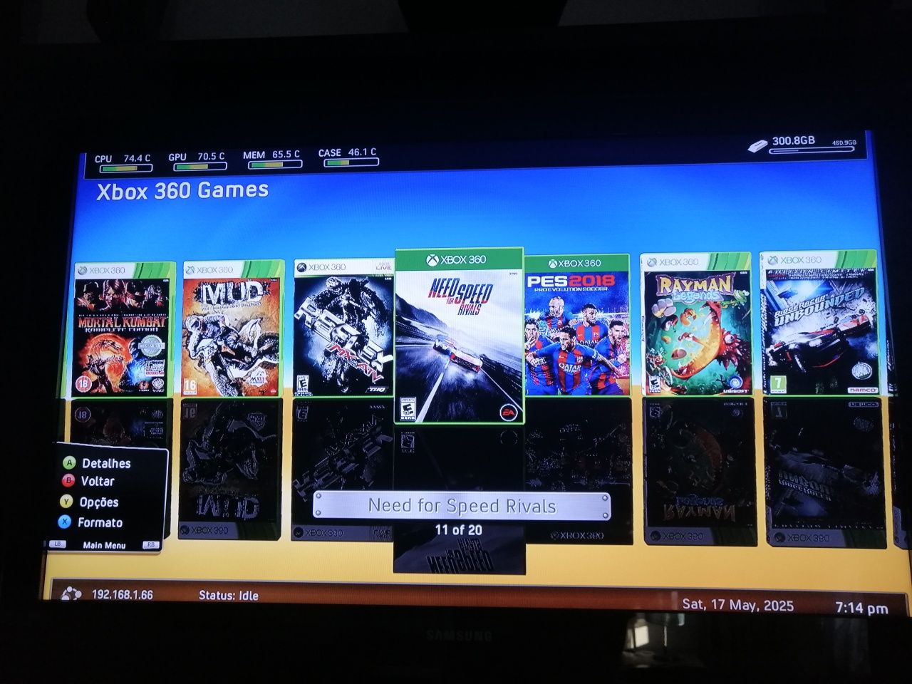 Xbox 360 RGH 3 instalado