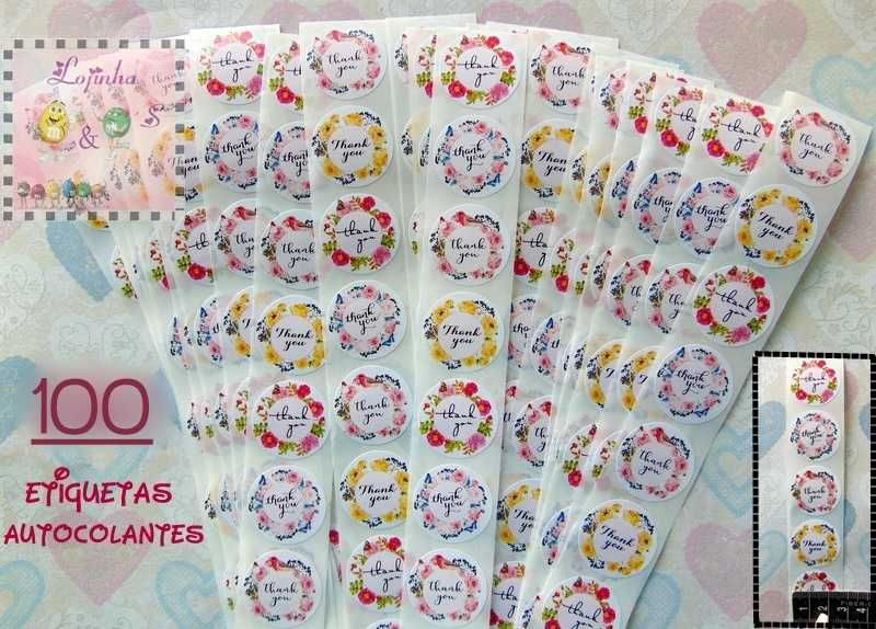 packs 100 etiquetas autocolantes