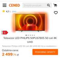 Tv Led Philips 50 cali ambilight