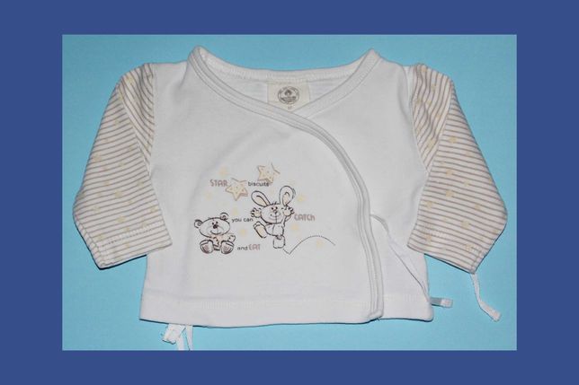 50 kaftanik niemowlęcy ERGEE bluzeczka chłopięcy dziewczęcy wiązany