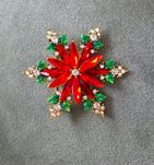 Alfinete / Broche / Pregadeira Flor Cristais NOVO