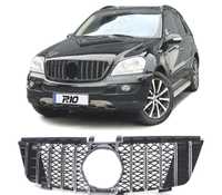 GRELHA FRONTAL PARA MERCEDES M ML W164 05-08 PRETO CROMADO