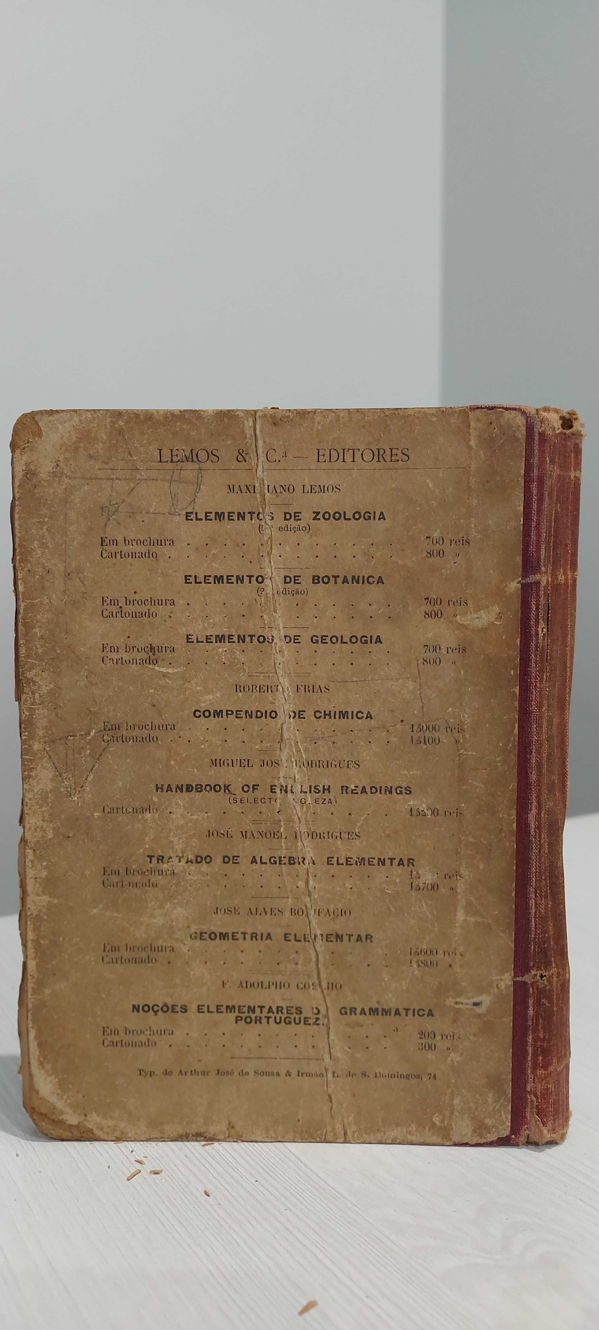 Elementos de zoologia - 1894 - de Maximiano Lemos