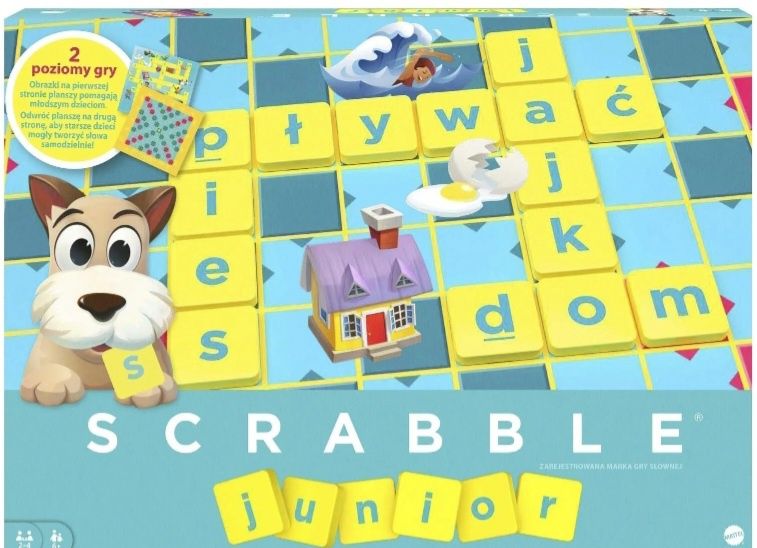 Scrabble yunior nowa oryginalnie zamknięta gra