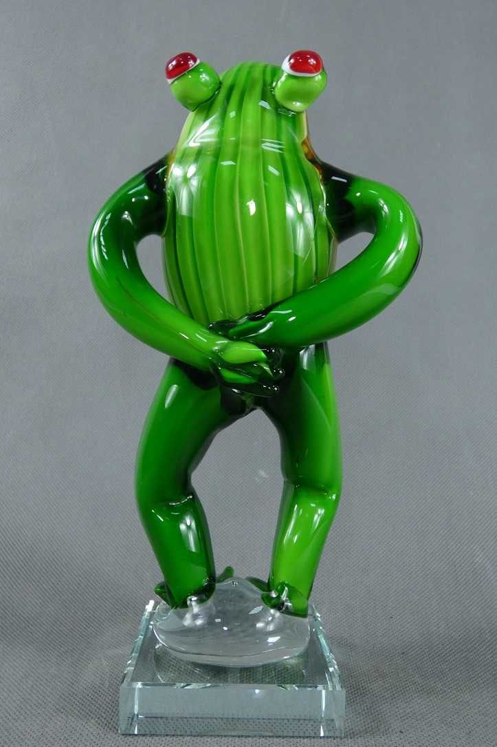 Figura ŻABA modelka szkło MURANO figurka żabka FROG