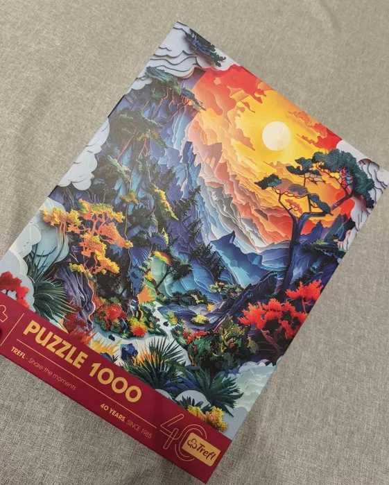 Kreatywne puzzle efekt 3D Dolina Trefl 1000 elementów