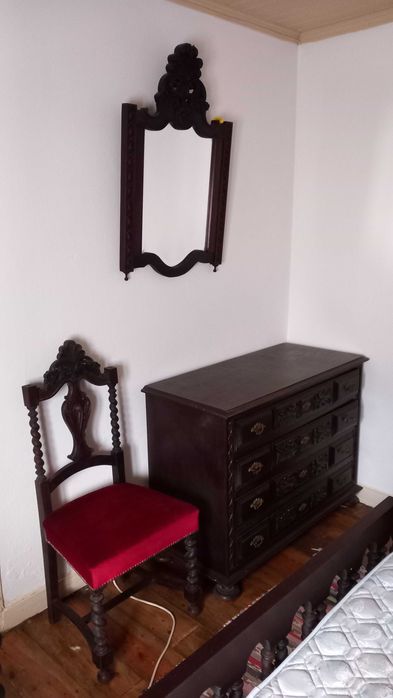Conjunto mobília quarto - Pau Preto