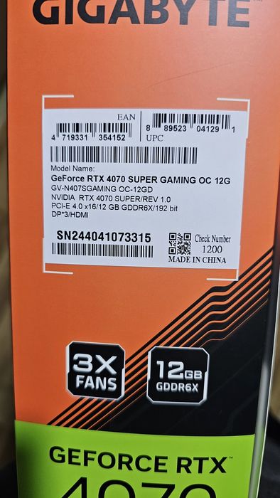 Gigabyte GeForce RTX 4070 SUPER GAMING OC 12288MB