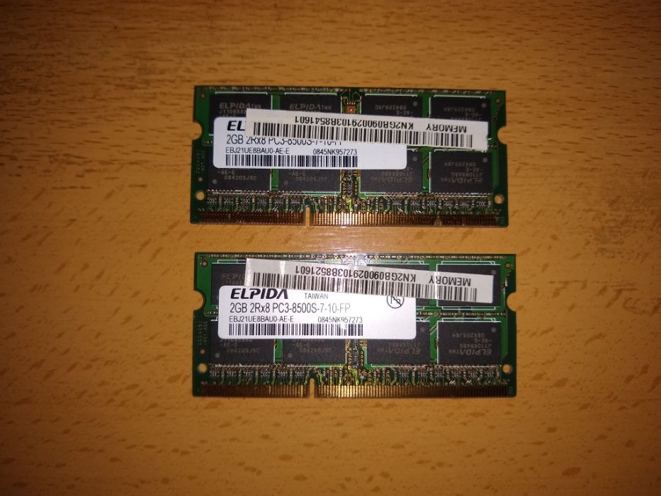 Memória RAM ELPIDA 4GB (2x2GB) DDR3-1066 p/ portátil