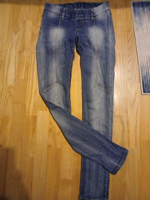 Jeansy jegginsy na gumce xs 34 biodrówki