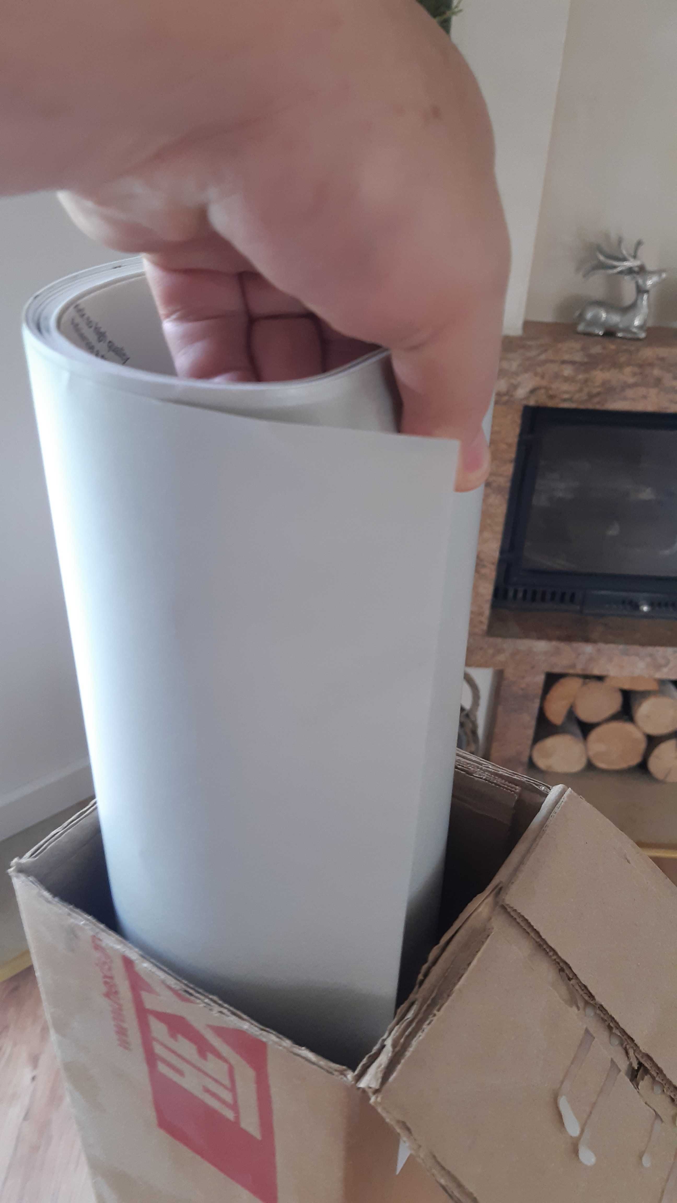 Folia okienna biała mleczna matowa 1,23 m x ponad 6,5mb