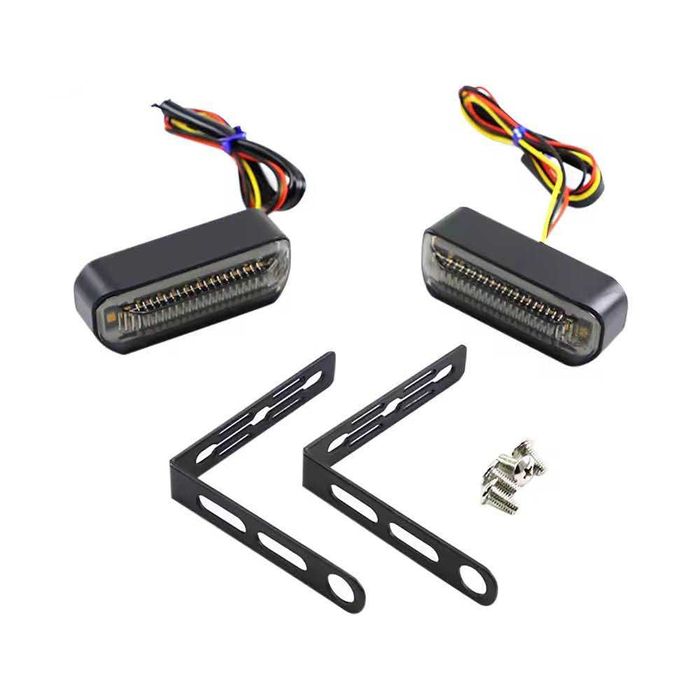 Par piscas dinâmicos LED luz presença oval suporte L